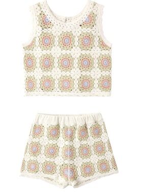 Rylee & Cru Crochet Tank Set - 2-3Y